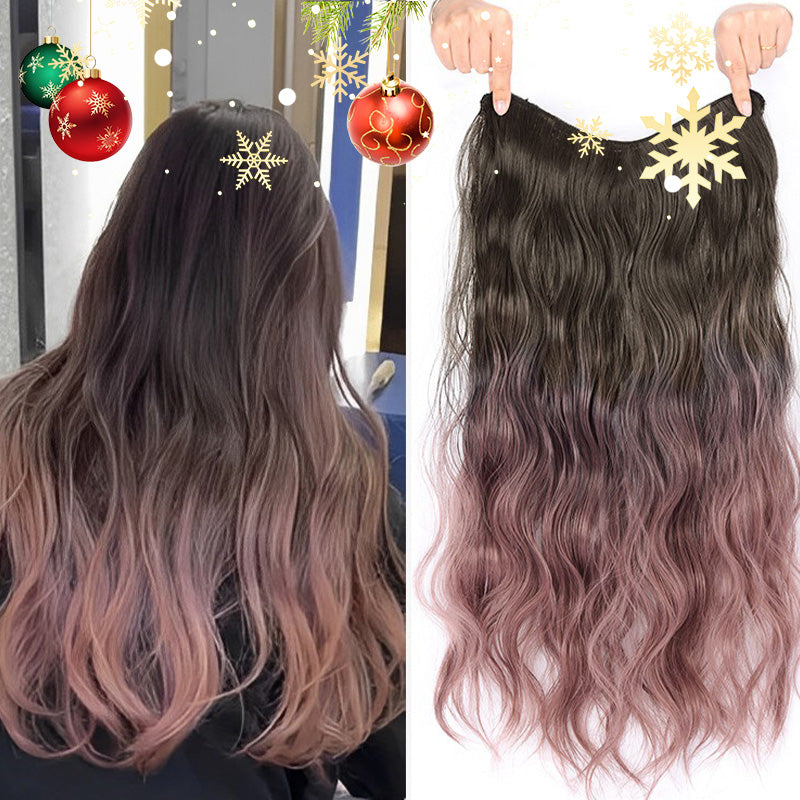 🌈🍃Gradient Color Curly Wig Piece✨