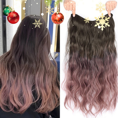 🌈🍃Gradient Color Curly Wig Piece✨