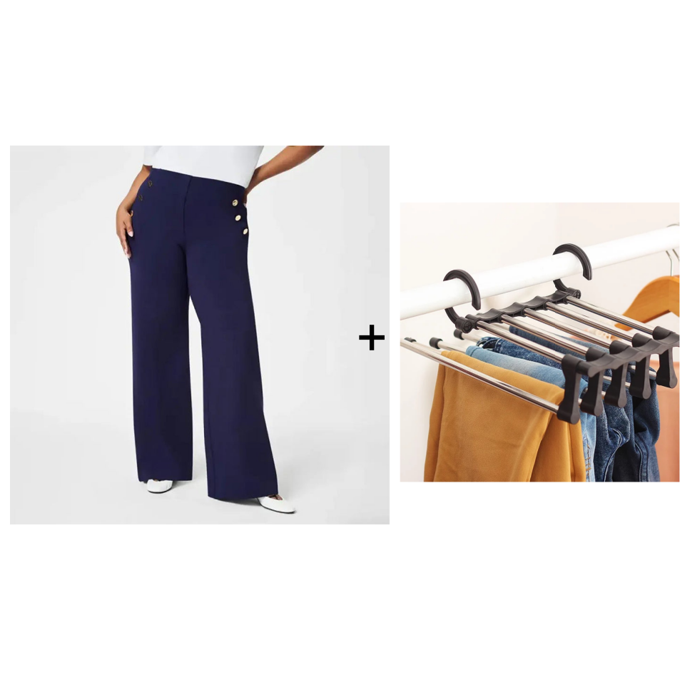 💥Hot Sales-49% OFF💖Women's Plus Size High Stretch High-Waist Wide-Leg Pants