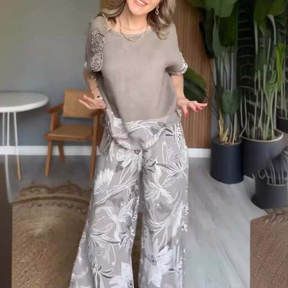 🔥HOT SALE 49% OFF🔥Women's Floral Print Casual 2-Piece Set
