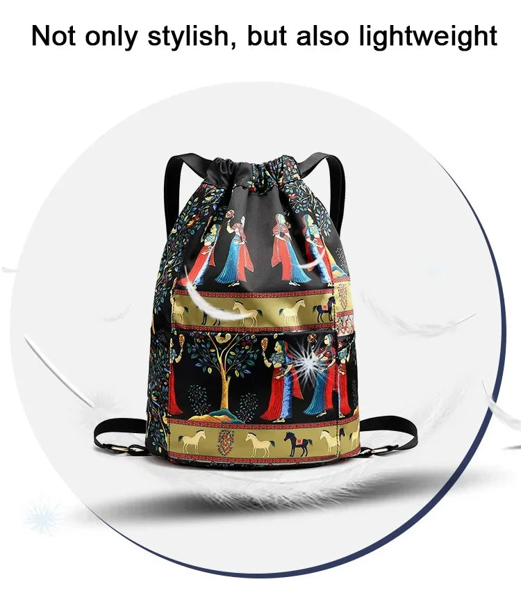 🔥Promotion - 49% discount💥Drawstring Foldable Large Capacity Dry-wet Separation Travel Sports Backpack