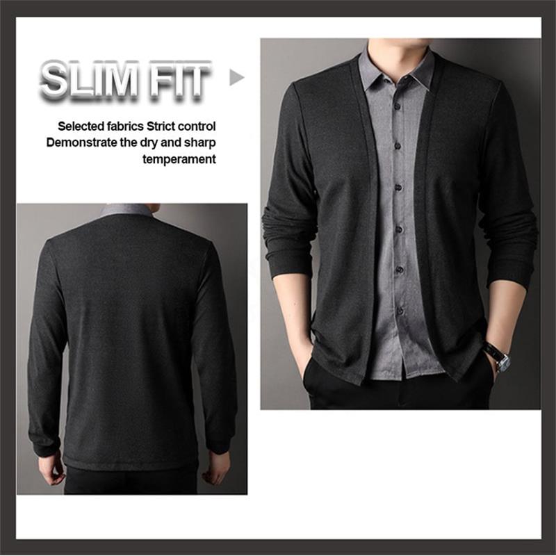 💥Sale 49% off🍃Men's False two-piece knit shirt