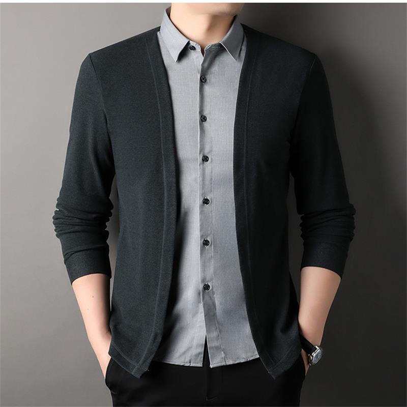 💥Sale 49% off🍃Men's False two-piece knit shirt