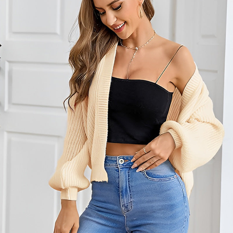 💥Sale 49% discount💕Knitted Oversize Contrast Color Cardigan