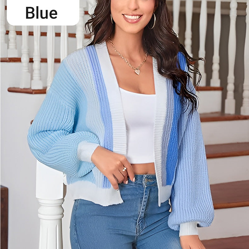 💥Sale 49% discount💕Knitted Oversize Contrast Color Cardigan