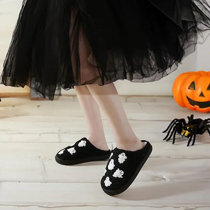 💥Limit Time 49% OFF👻Halloween Ghost Plush Slippers
