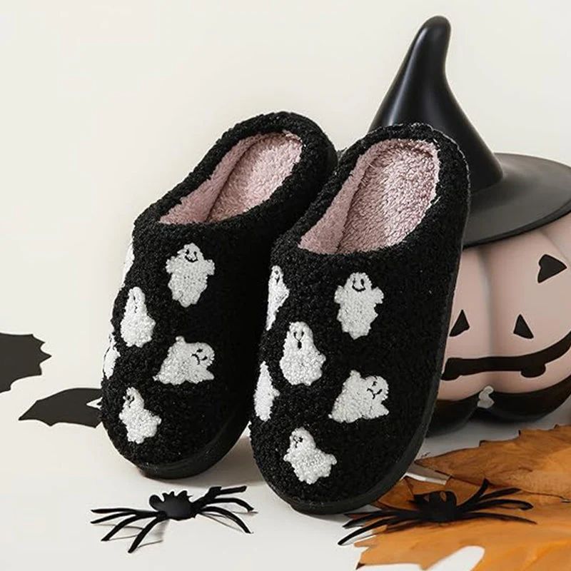 💥Limit Time 49% OFF👻Halloween Ghost Plush Slippers