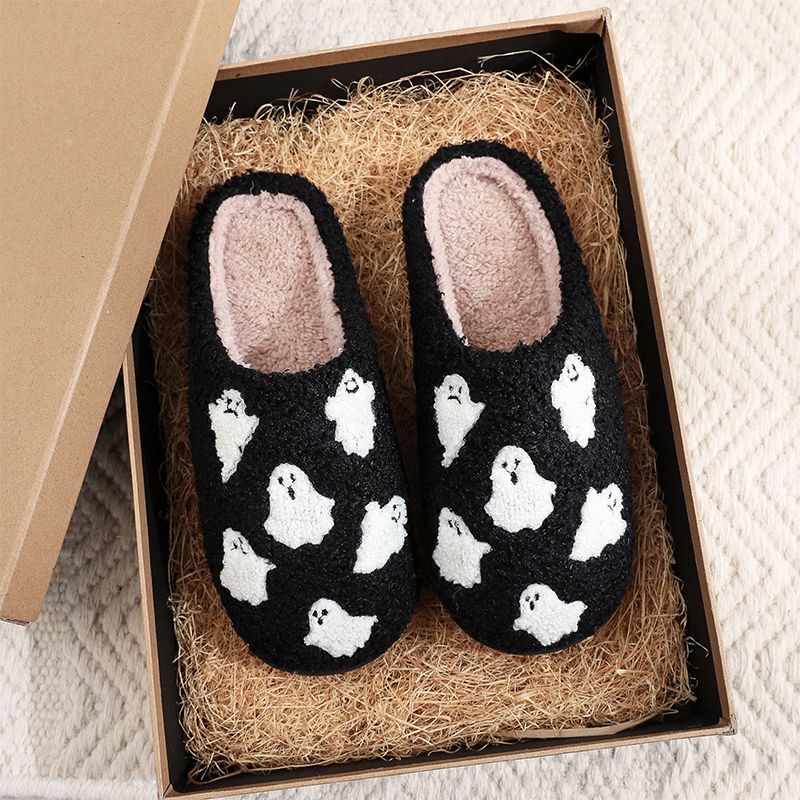💥Limit Time 49% OFF👻Halloween Ghost Plush Slippers
