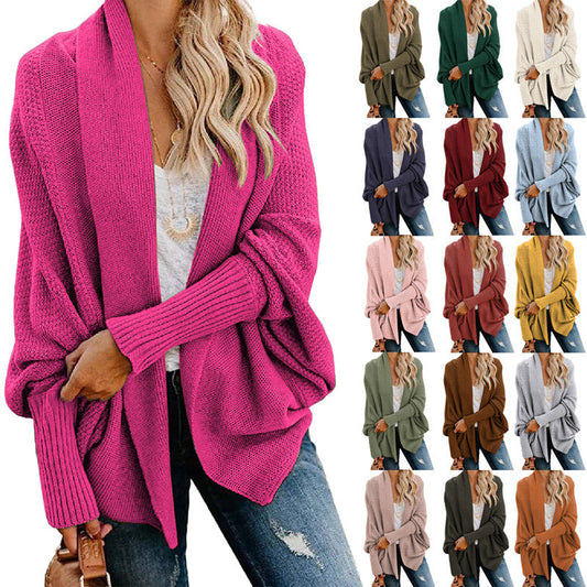 💕WOMEN'S BATWING CABLE KNITTED SLOUCHY OVERSIZED CARDIGAN SWEATER