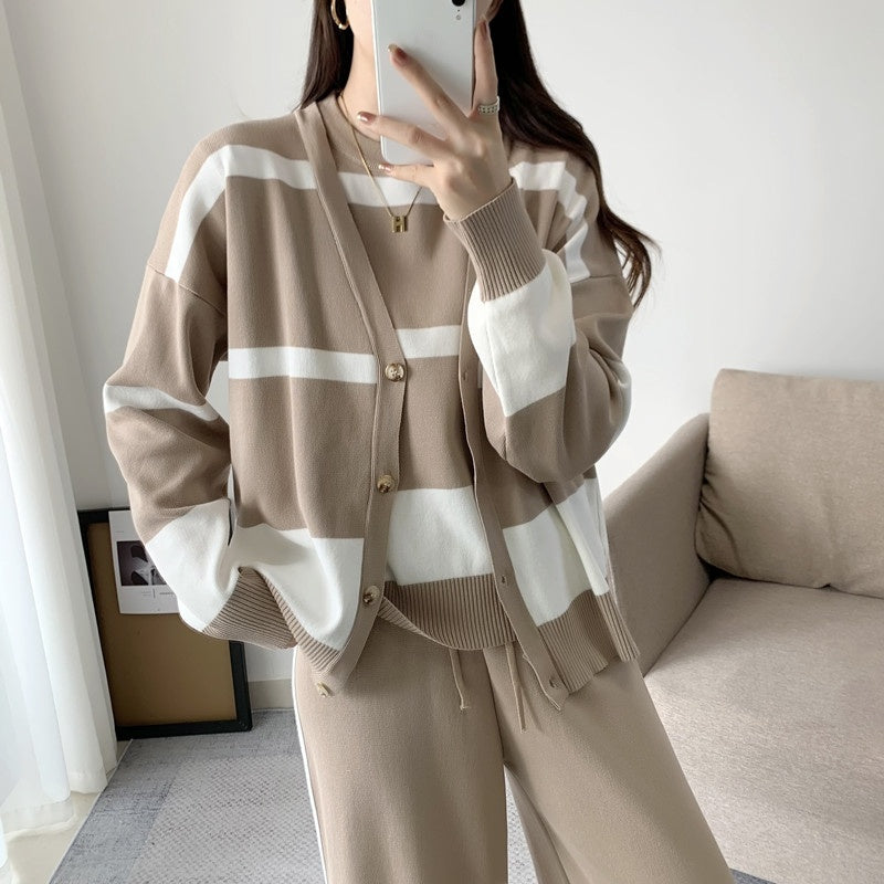 💥Hot Sales - 49% OFF🔥Women's 3-Piece Knit Lounge Set