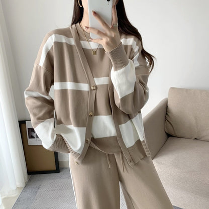 💥Hot Sales - 49% OFF🔥Women's 3-Piece Knit Lounge Set