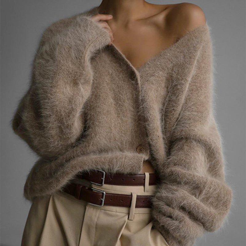 ✨Women's Cozy Fuzzy Knit Cardigan