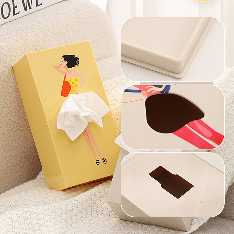 🌟Creative Girl's Long Skirt Tissue Box