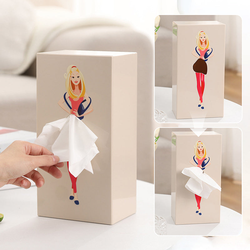🌟Creative Girl's Long Skirt Tissue Box