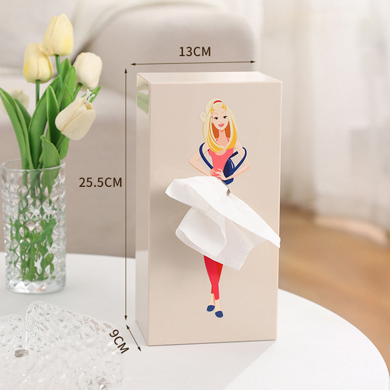 🌟Creative Girl's Long Skirt Tissue Box