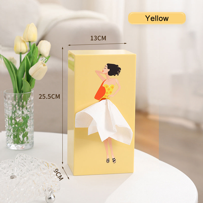 🌟Creative Girl's Long Skirt Tissue Box