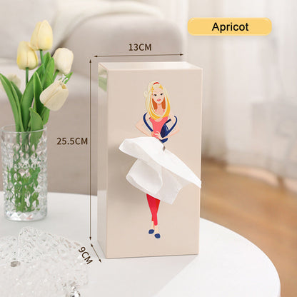 🌟Creative Girl's Long Skirt Tissue Box
