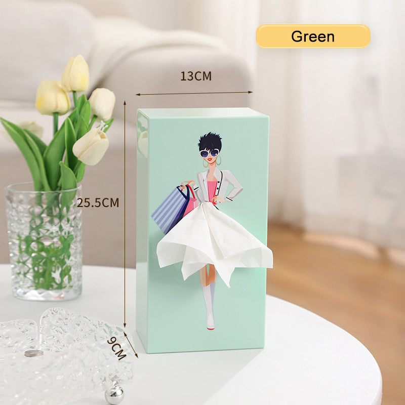 🌟Creative Girl's Long Skirt Tissue Box