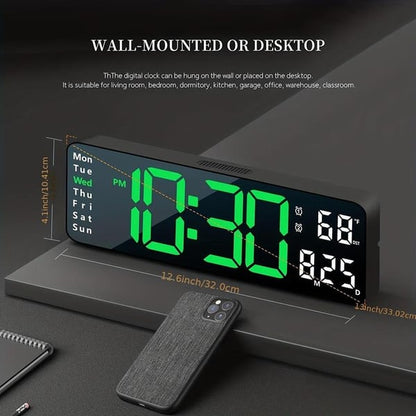 🕐💡49% OFF! ⌚16" Large Digital Clock with Temperature, Date, Auto DST, Night Light, Auto Brightness Dimmer – Smart Display for Every Room