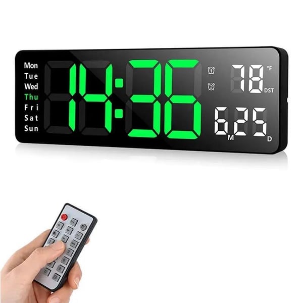 🕐💡49% OFF! ⌚16" Large Digital Clock with Temperature, Date, Auto DST, Night Light, Auto Brightness Dimmer – Smart Display for Every Room