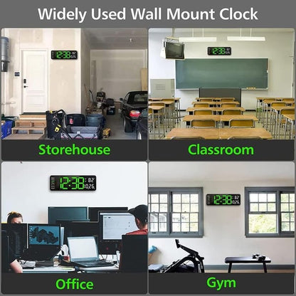 🕐💡49% OFF! ⌚16" Large Digital Clock with Temperature, Date, Auto DST, Night Light, Auto Brightness Dimmer – Smart Display for Every Room