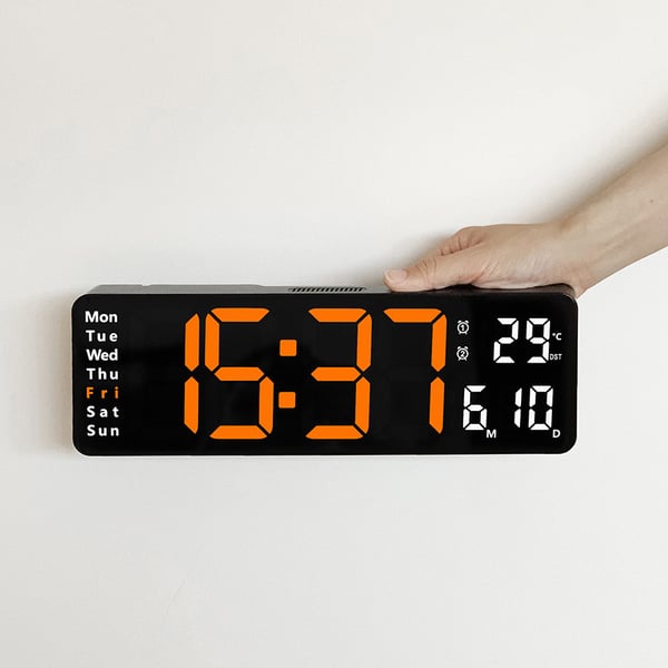 🕐💡49% OFF! ⌚16" Large Digital Clock with Temperature, Date, Auto DST, Night Light, Auto Brightness Dimmer – Smart Display for Every Room