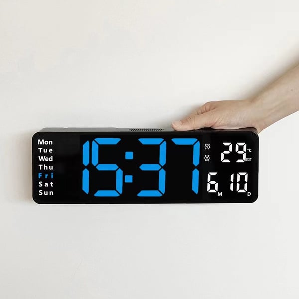 🕐💡49% OFF! ⌚16" Large Digital Clock with Temperature, Date, Auto DST, Night Light, Auto Brightness Dimmer – Smart Display for Every Room