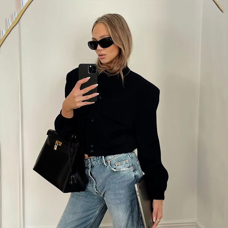 💥Limit Time 49% OFF✨Women's Button Down Short Jacket with Pockets