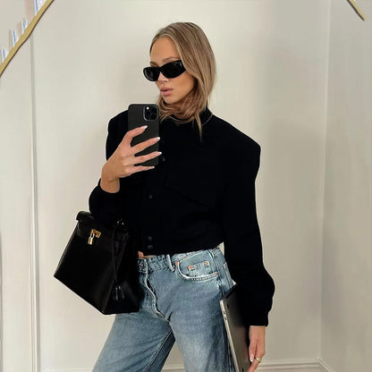💥Limit Time 49% OFF✨Women's Button Down Short Jacket with Pockets