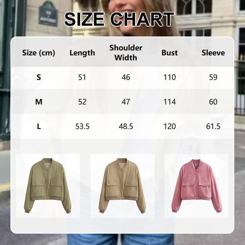 💥Limit Time 49% OFF✨Women's Button Down Short Jacket with Pockets