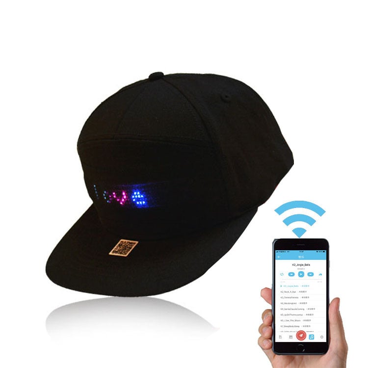 🔥🎁LED Bluetooth Cap with Custom Text & GIF Display