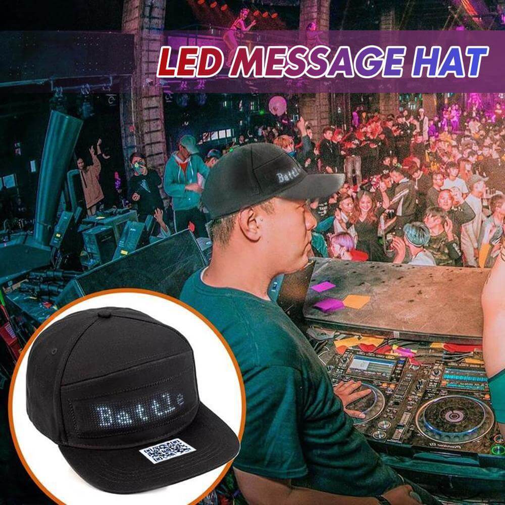 🔥🎁LED Bluetooth Cap with Custom Text & GIF Display