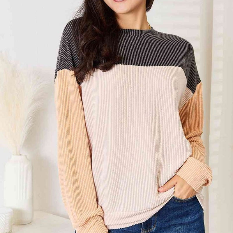 💥Limit Time 49% OFF💕Women's Comfy Color-blocking Top