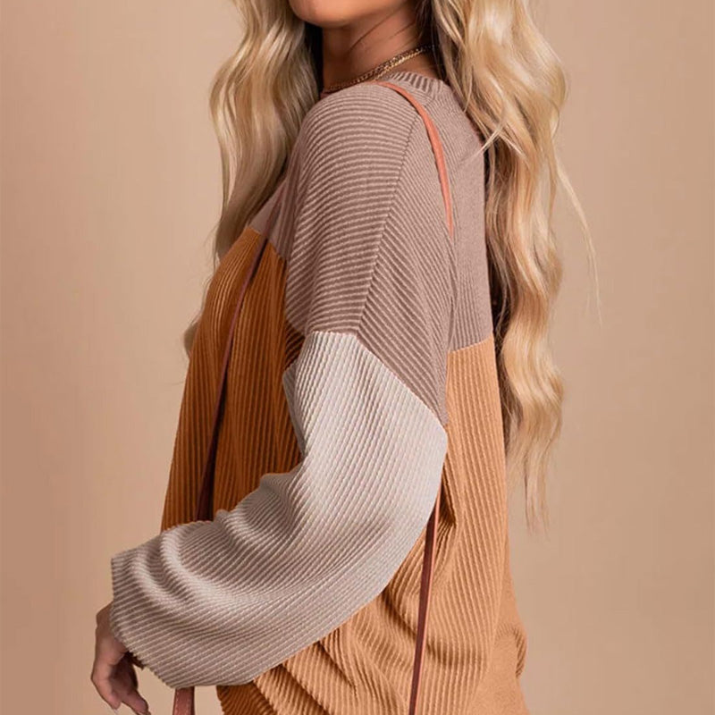 💥Limit Time 49% OFF💕Women's Comfy Color-blocking Top