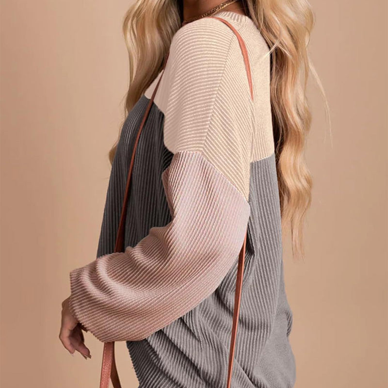 💥Limit Time 49% OFF💕Women's Comfy Color-blocking Top