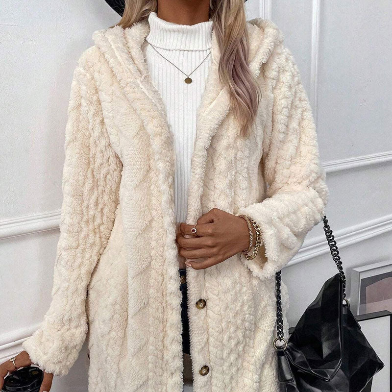 ⏳Limited-time 50% off⏰Women's Warm Diamond Pattern Hooded Jacket🧥