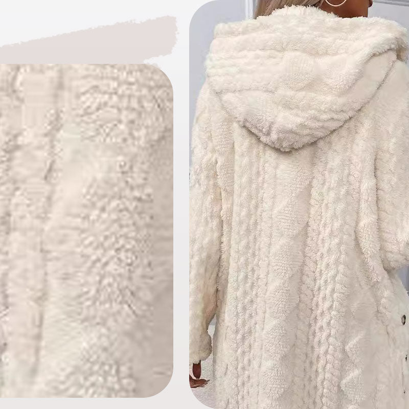 ⏳Limited-time 50% off⏰Women's Warm Diamond Pattern Hooded Jacket🧥