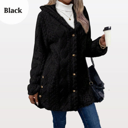 ⏳Limited-time 50% off⏰Women's Warm Diamond Pattern Hooded Jacket🧥