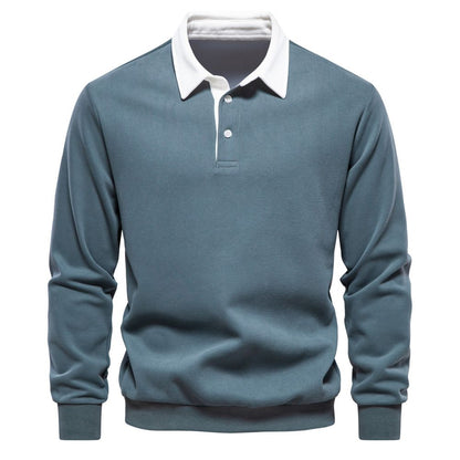 🔥Hot Sales - 49% OFF🎉Men's Casual Cotton Long Sleeve Lapel Sweatshirt