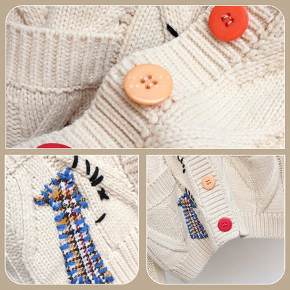 💥Limit Time 49% OFF✨Women's V-Neck Embroidered Sweater with Buttons
