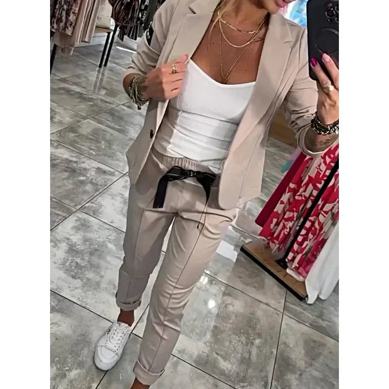 💥Hot Sales-49% OFF🔥Women's Casual Suit Jacket Pants 2-Piece Set