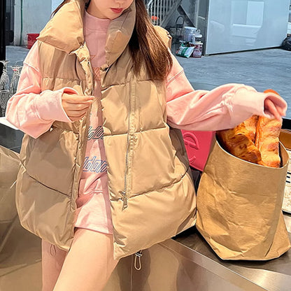 🔥Hot Sale🔥Women's Quilted Puffer Vest with Pockets