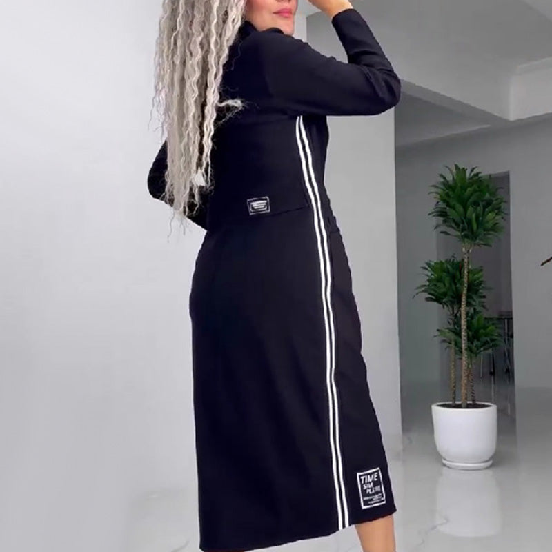 🔥Hot Sales - 49% OFF🎉Women's Long Sleeve Button-Down Slit Dress