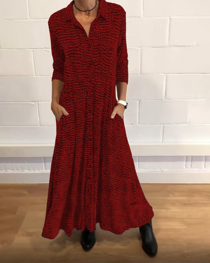 ⏳Limited Sale 49% OFF🌸Elegant Slim Lapel Pocket Dress