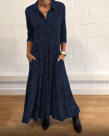 ⏳Limited Sale 49% OFF🌸Elegant Slim Lapel Pocket Dress