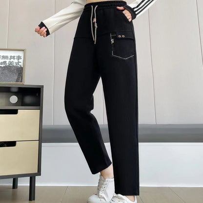 💥Hot Sale🔥Women's Casual Straight-Leg Drawstring Pants with Pockets