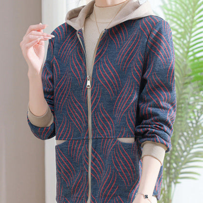 🍂Women's Comfortable Zippered Hooded Jacket