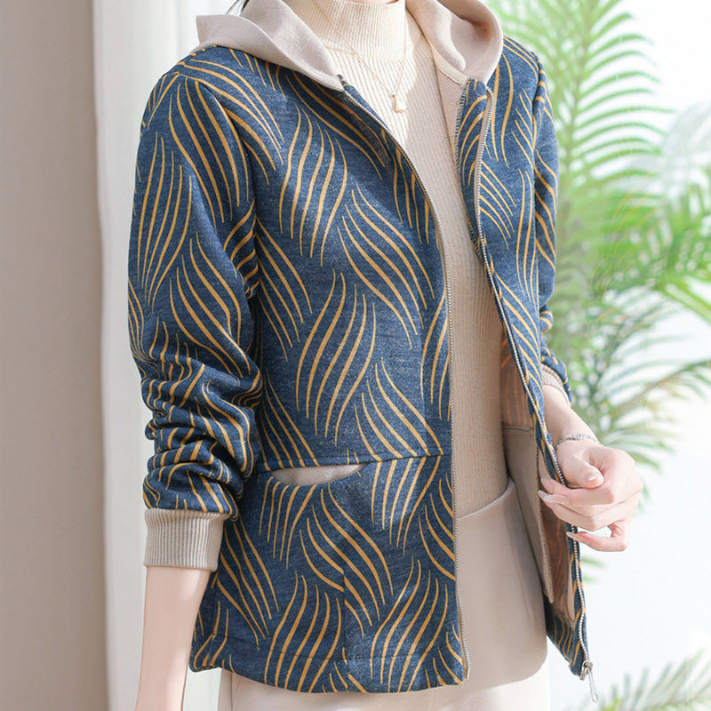 🍂Women's Comfortable Zippered Hooded Jacket