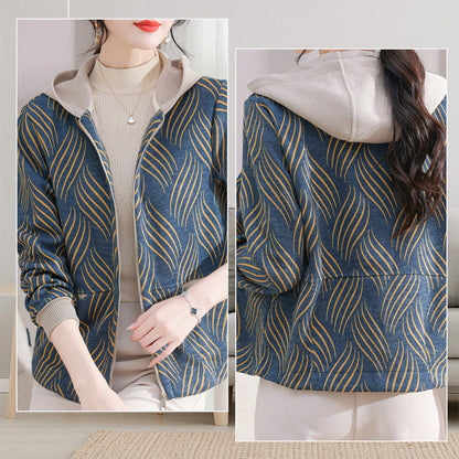 🍂Women's Comfortable Zippered Hooded Jacket