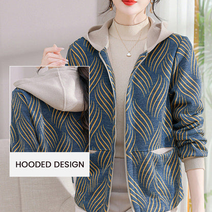 🍂Women's Comfortable Zippered Hooded Jacket